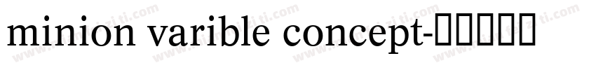 minion varible concept字体转换